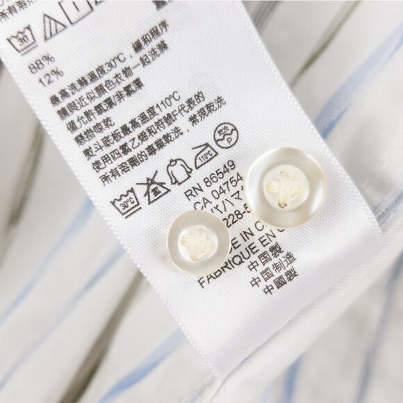 Tommy Bahama Silk Blend Buton Down Men's Medium White with Geometric Blue Green - Picture 9 of 12